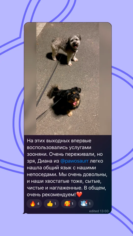 Скриншот отзыва клиента