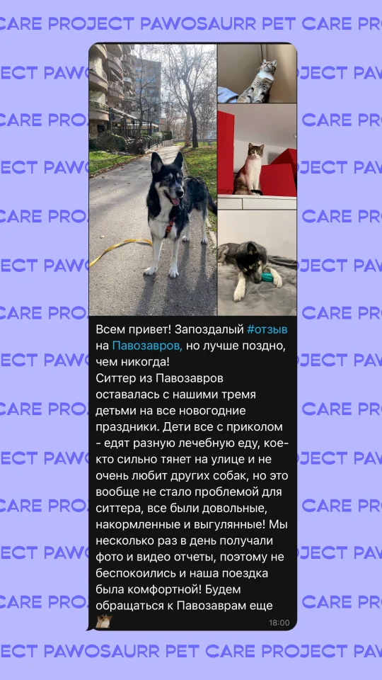 Скриншот отзыва клиента